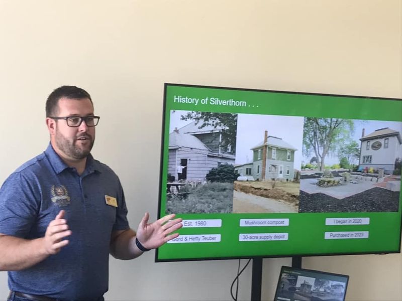Brett Carr from Silverthorn Landscaping giving a presentation at an STEA meeting.